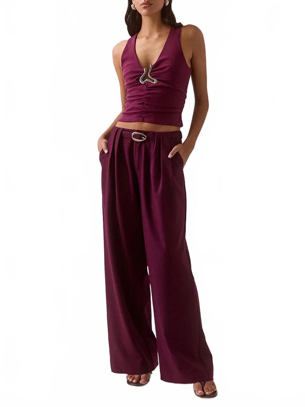 NEW SOVERE hari tank top in plum